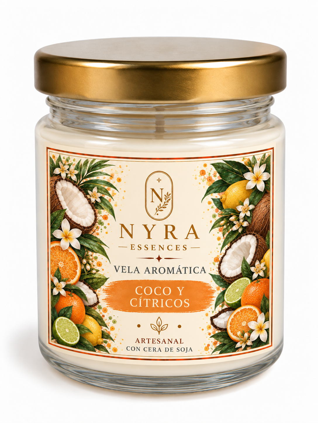 Coco y Cítrico  | Vela Aromática 100 ml